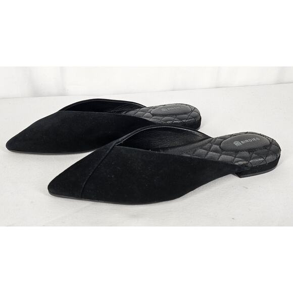 BIRDIES WOMEN'S BLACK SLIDE FLATS CUSHION INNER SOLE SIZE 7 - Picture 2 of 7